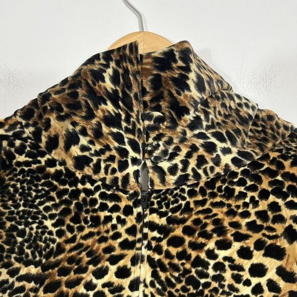 First Lady Jackie And Julian Maxi Dress 2XL Cheetah Mock Neck Mermaid 60s 70s - Picture 9 of 16